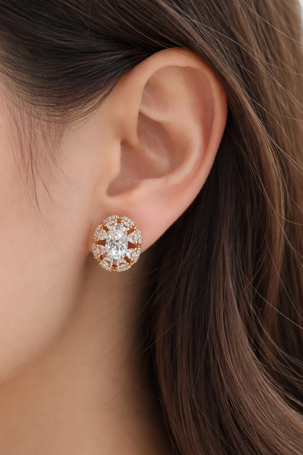 Anti Tarnish CZ Earring 16