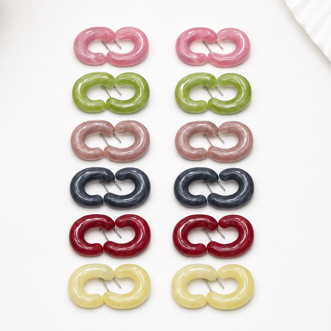 [NEW] [DRAFT] 18rs each 12-pair of imported earrings combo (9527) 39 [All Products, 16rs earrings collection]
