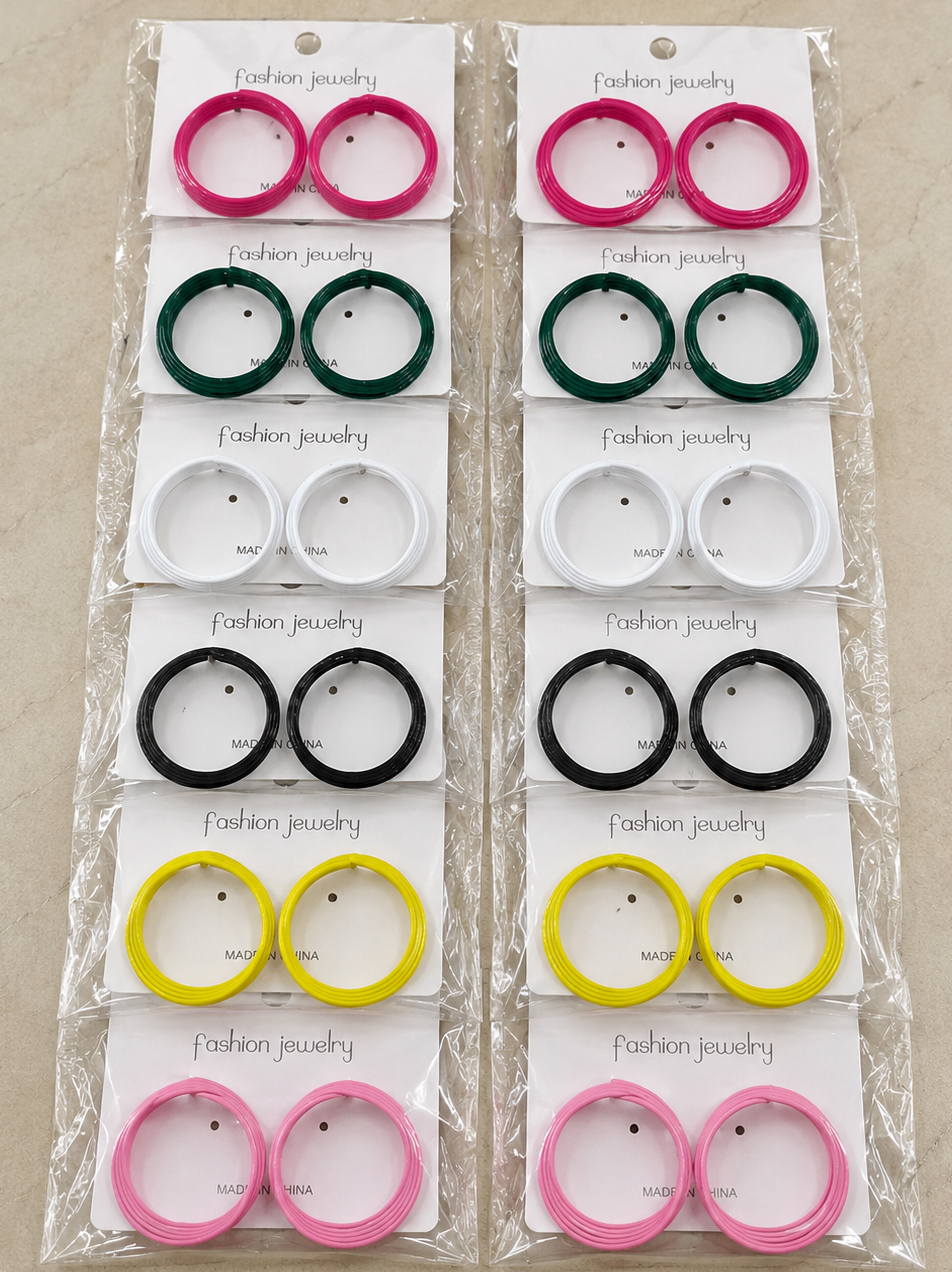 [NEW] [DRAFT] 13rs each 12-pair of imported earrings combo (9051) 23 [All Products, 16rs earrings collection]